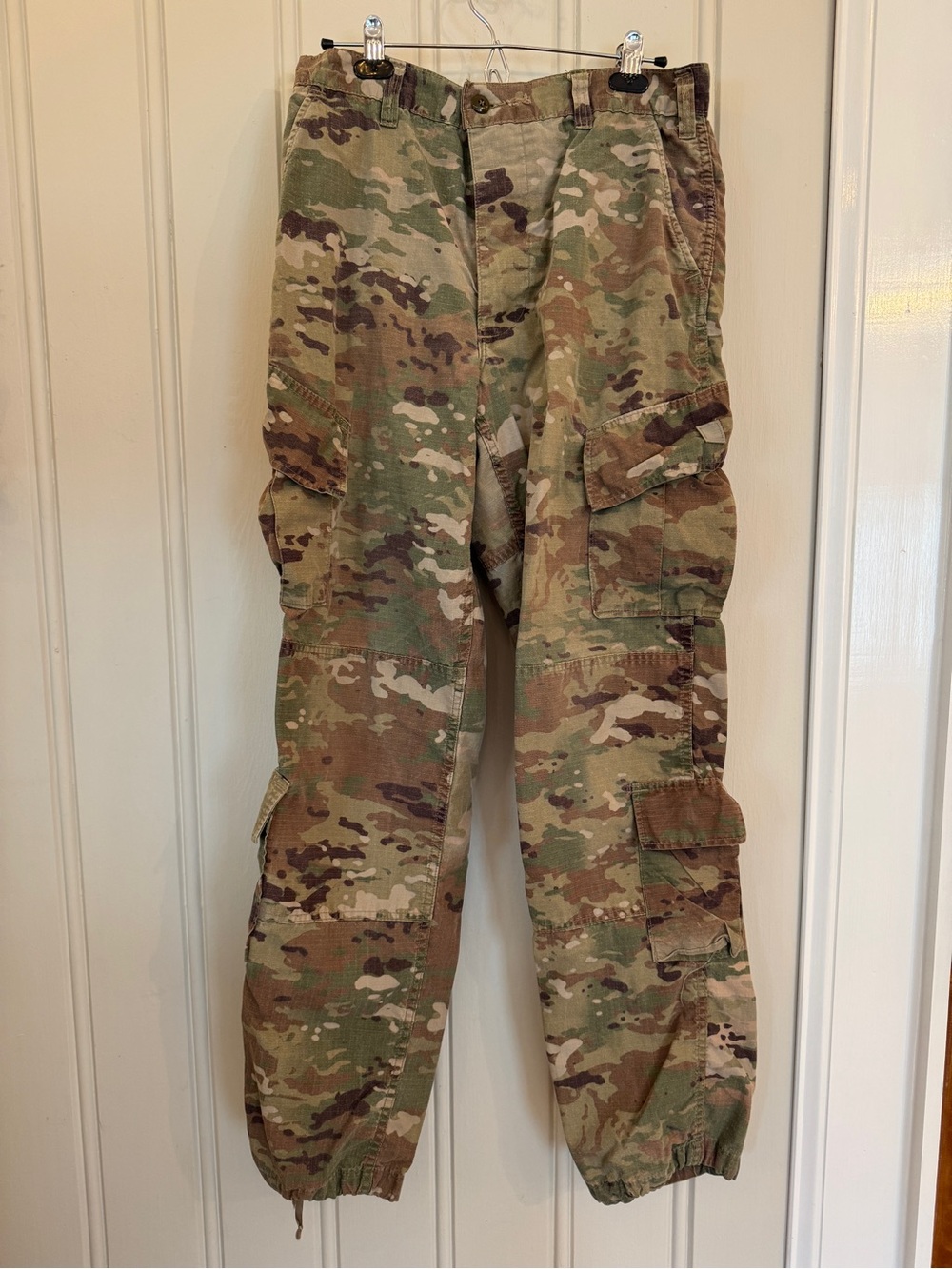 Men's Camo Cargo Pants Military Tactical Army Green Brown 34 Long